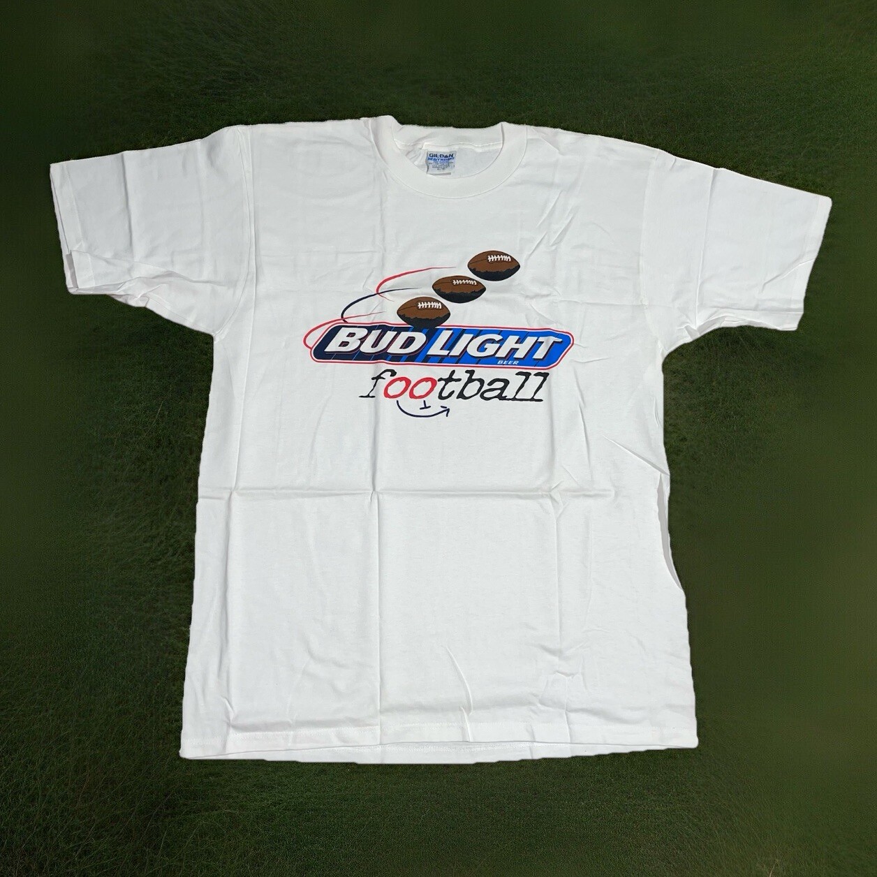 Vintage NOS Bud Light Football New Old Stock Graphic NFL T-Shirt Men’s Size XL