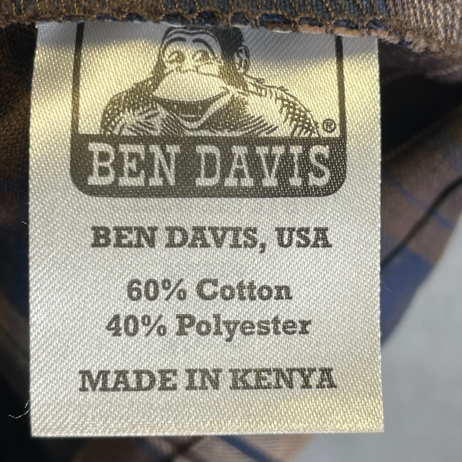 Vintage Ben Davis Men’s XXL Plaid Short Sleeve Zip Work Shirt Mechanic