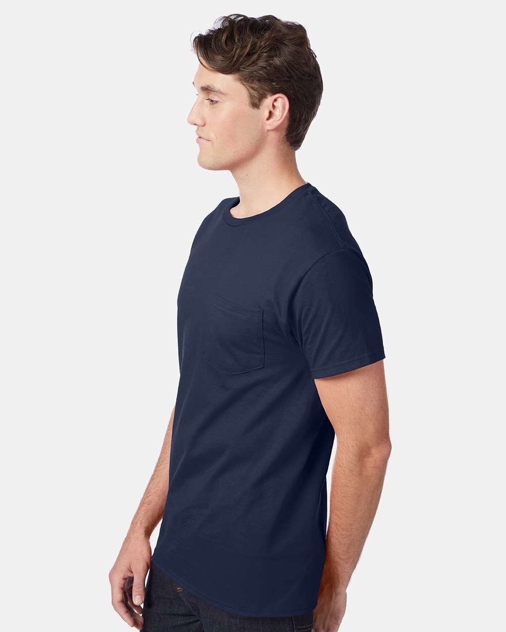 New Hanes Men’s 5590 ComfortSoft 100% Cotton Pocket T-Shirt (Pack of 4)