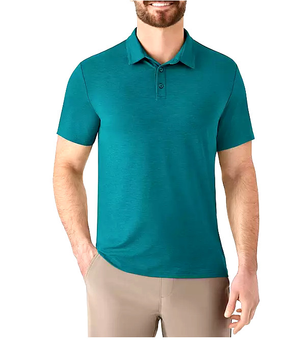 New MEMBER’S MARK Men Soft Polo Shirt – Fabric UPF 30+ Sun Protection Size: 2XL