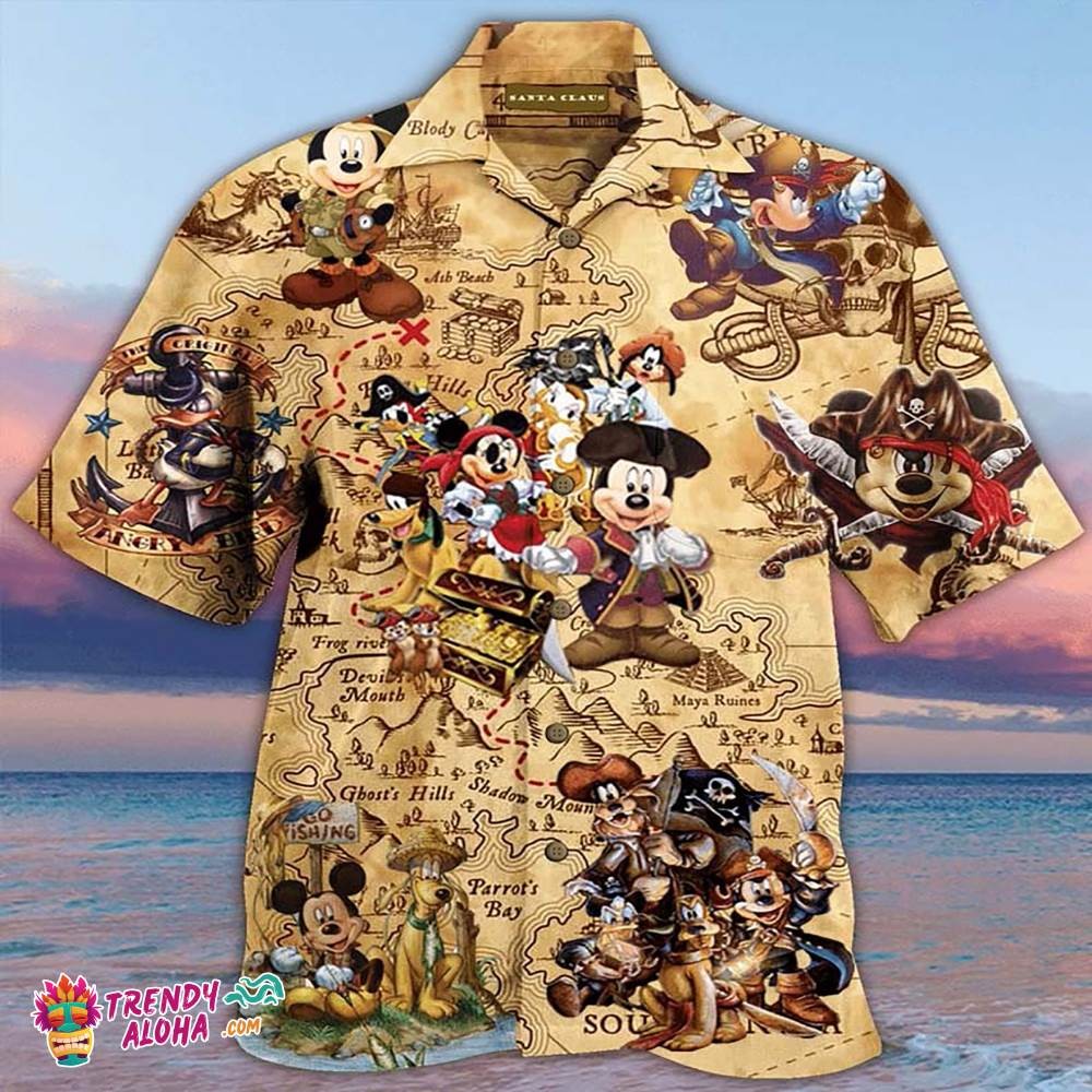 Disney Pirates Mickey Mouse Family Unisex Hawaiian Shirt