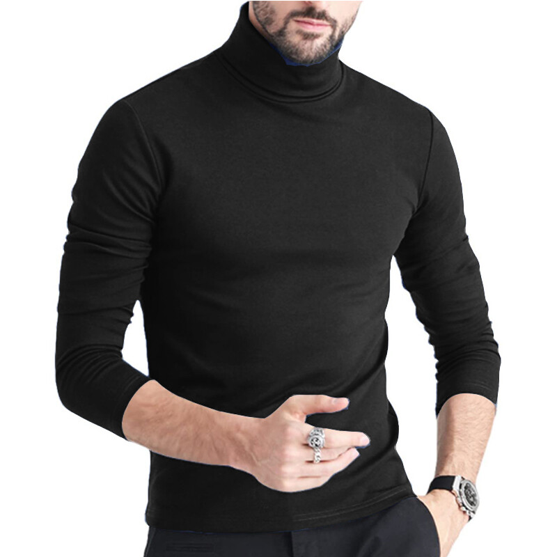 Men’s Thermal Long Sleeve Compression Shirts Turtleneck Winter Base Layer Top US