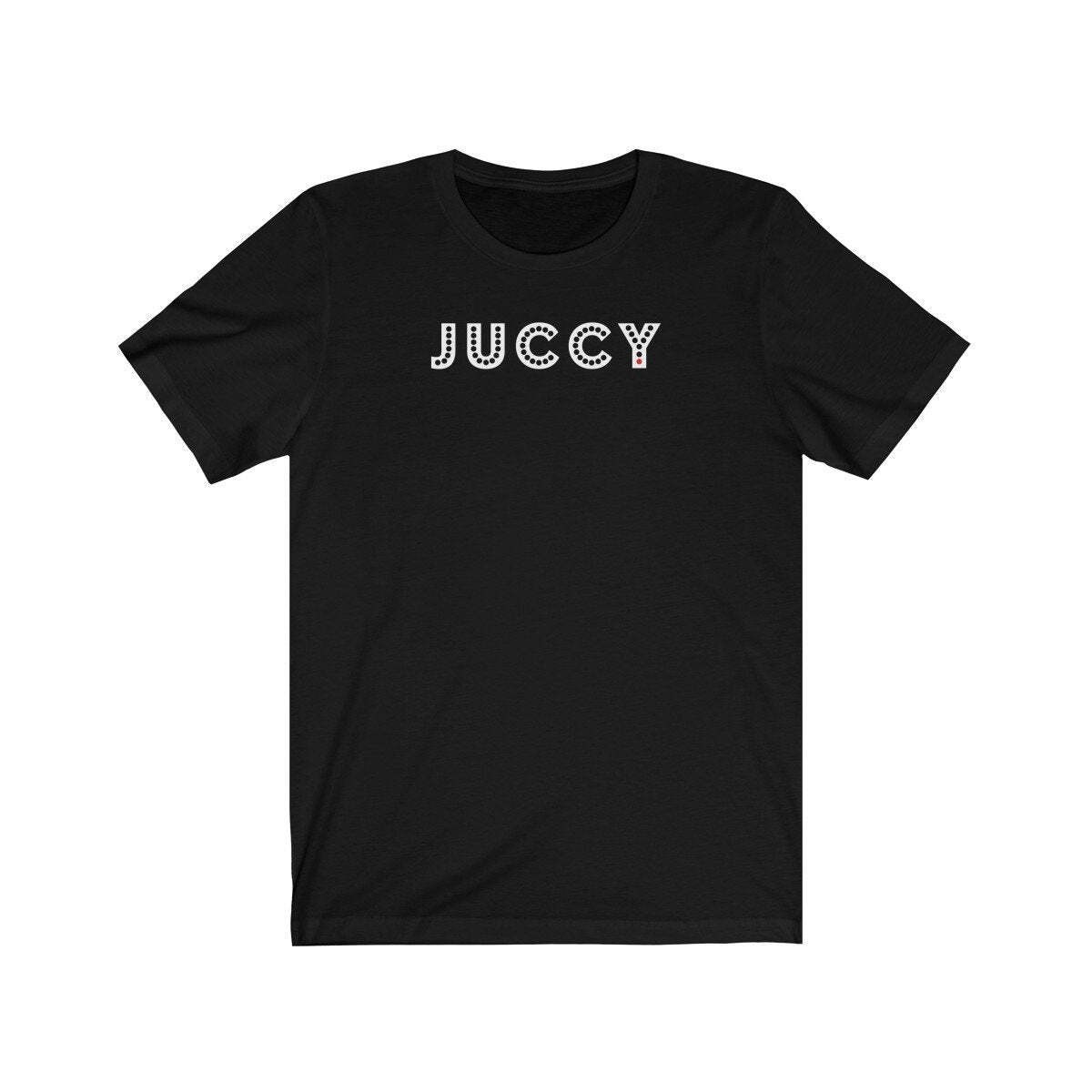 JUCCY (t-shirt) – tee graphic statement – Black White Grey Red