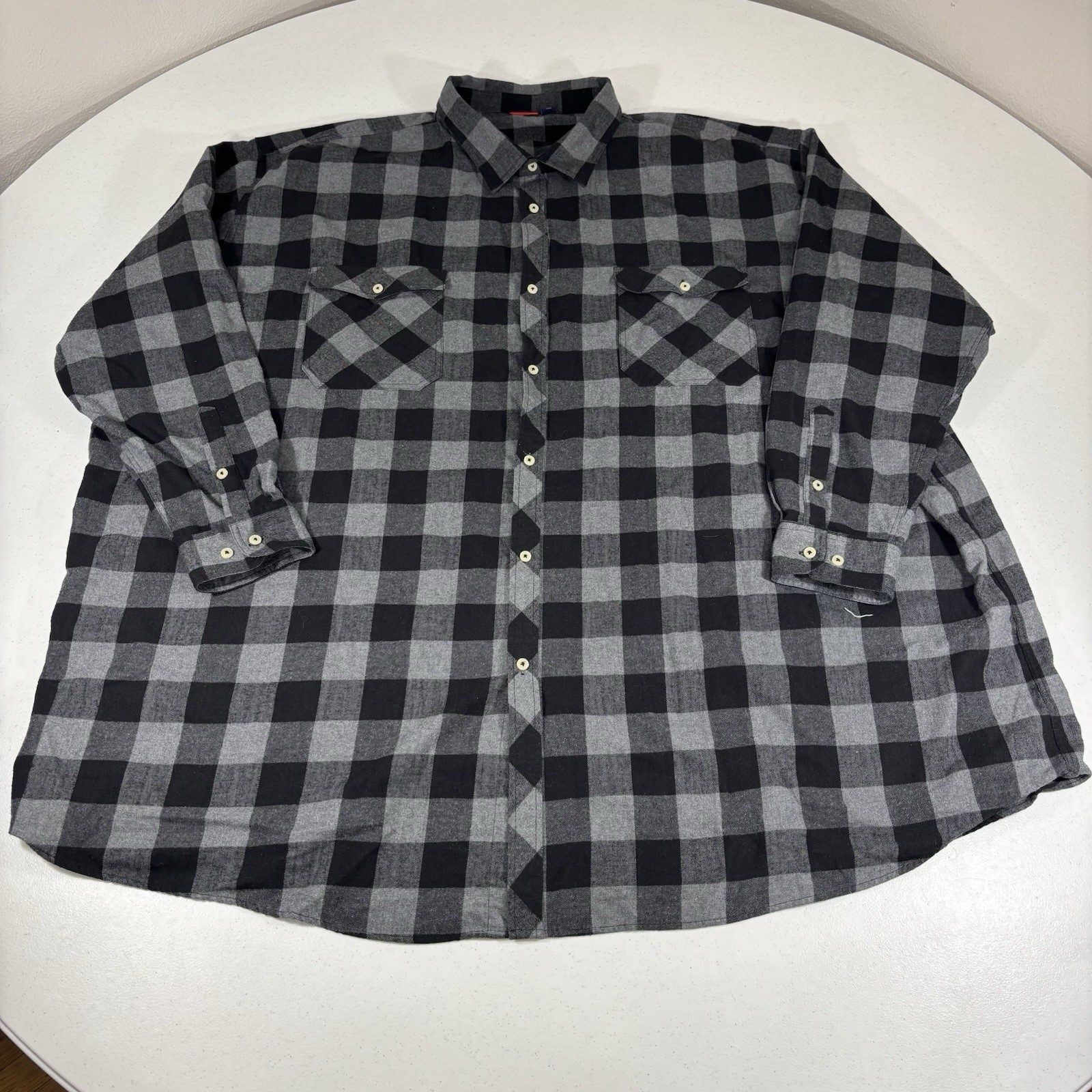 Unbranded Men’s Big & Tall 7XL Heavy Cotton Flannel Shirt Italian Design