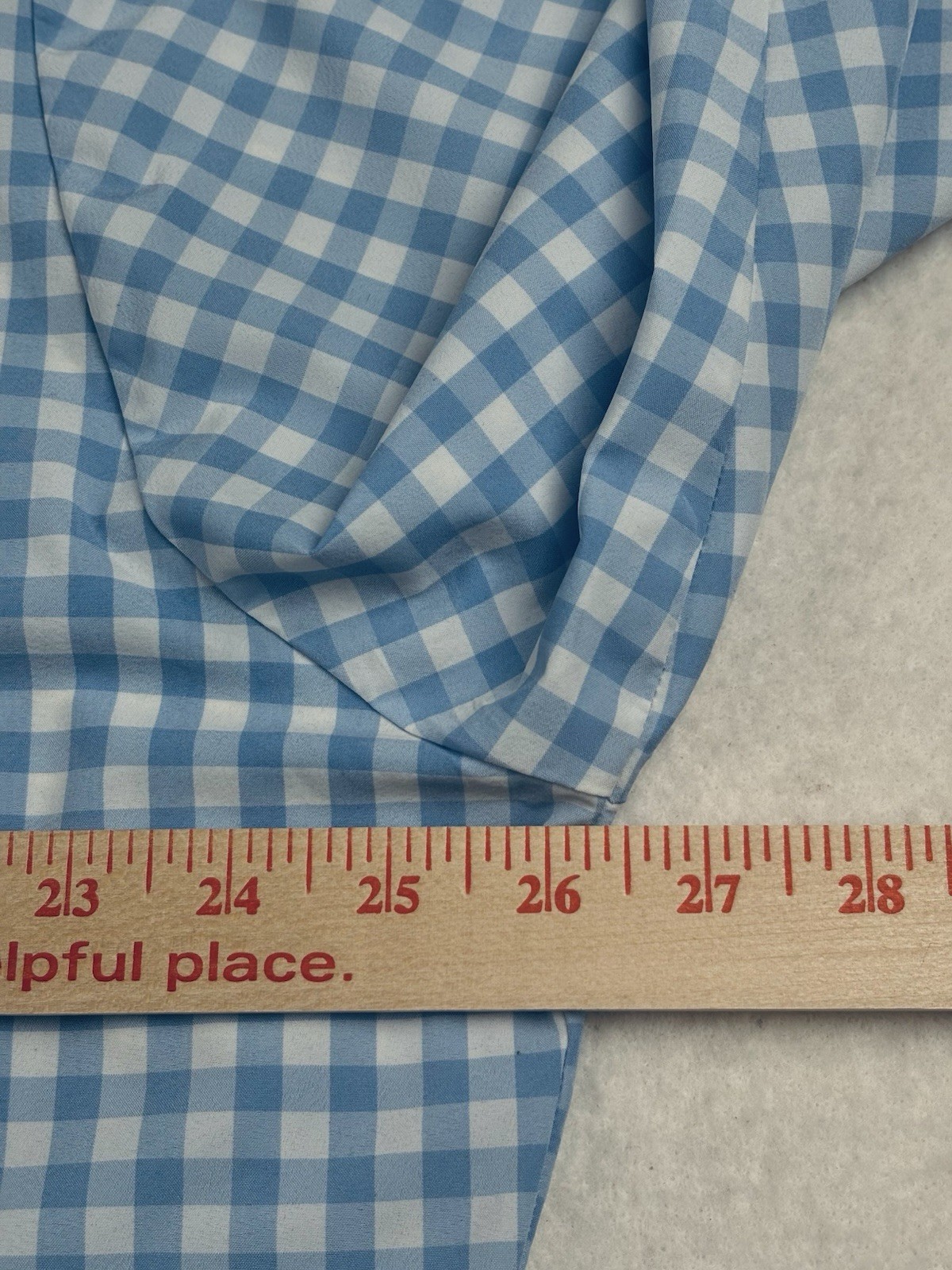 Mizzen + Main Men’s XL Light Blue And White Gingham Performance Fabric Non Iron