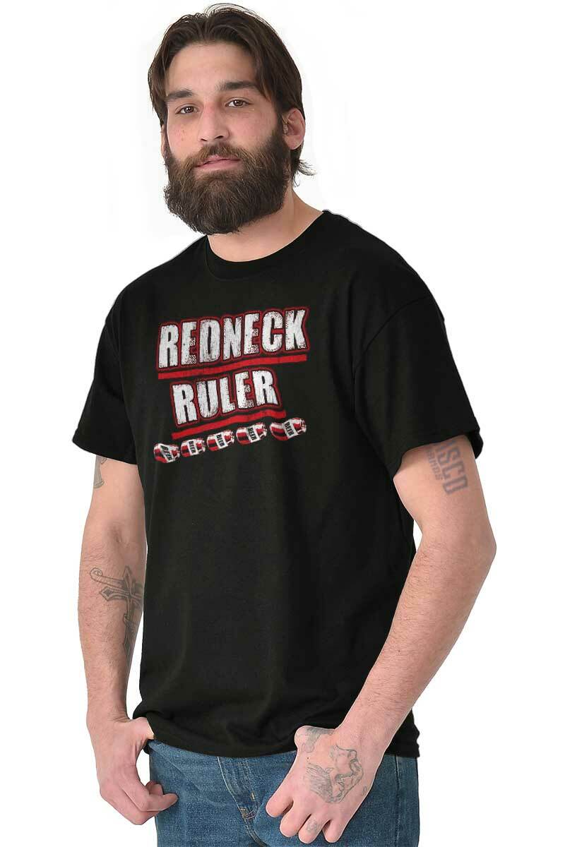 Redneck Funny Drinking Beer Drunk Joke Gift Mens Casual Crewneck T Shirts Tees