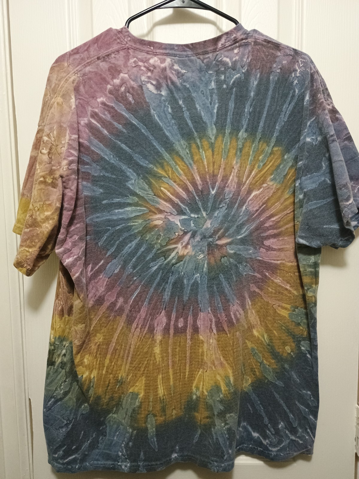 Tie Dye Retro Hippie 70s 90s psychedelic spirals Unisex L/XL T-shirt