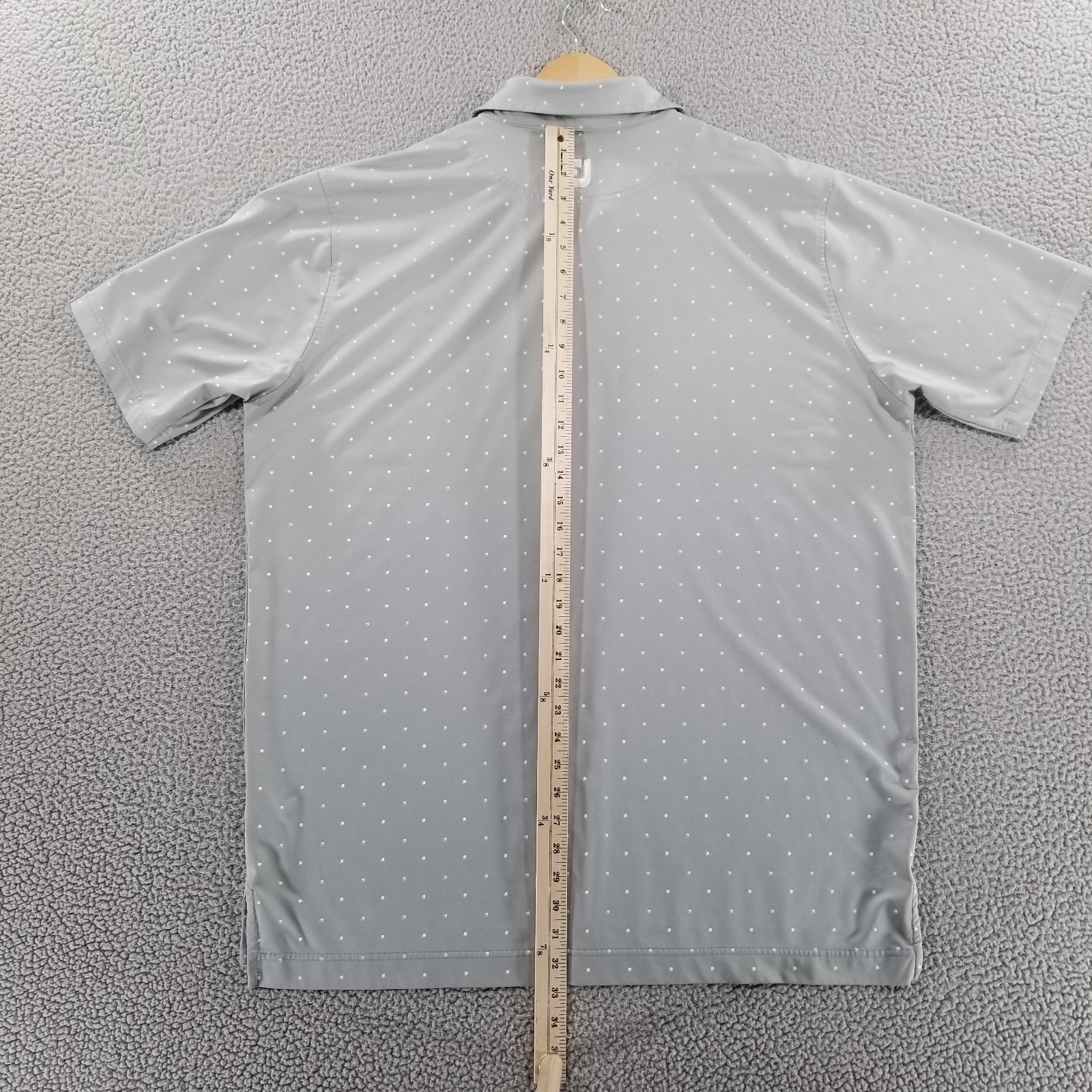 FootJoy Polo Shirt 2XL Gray Greystone Tour Issue Golf Performance Athletic Fit