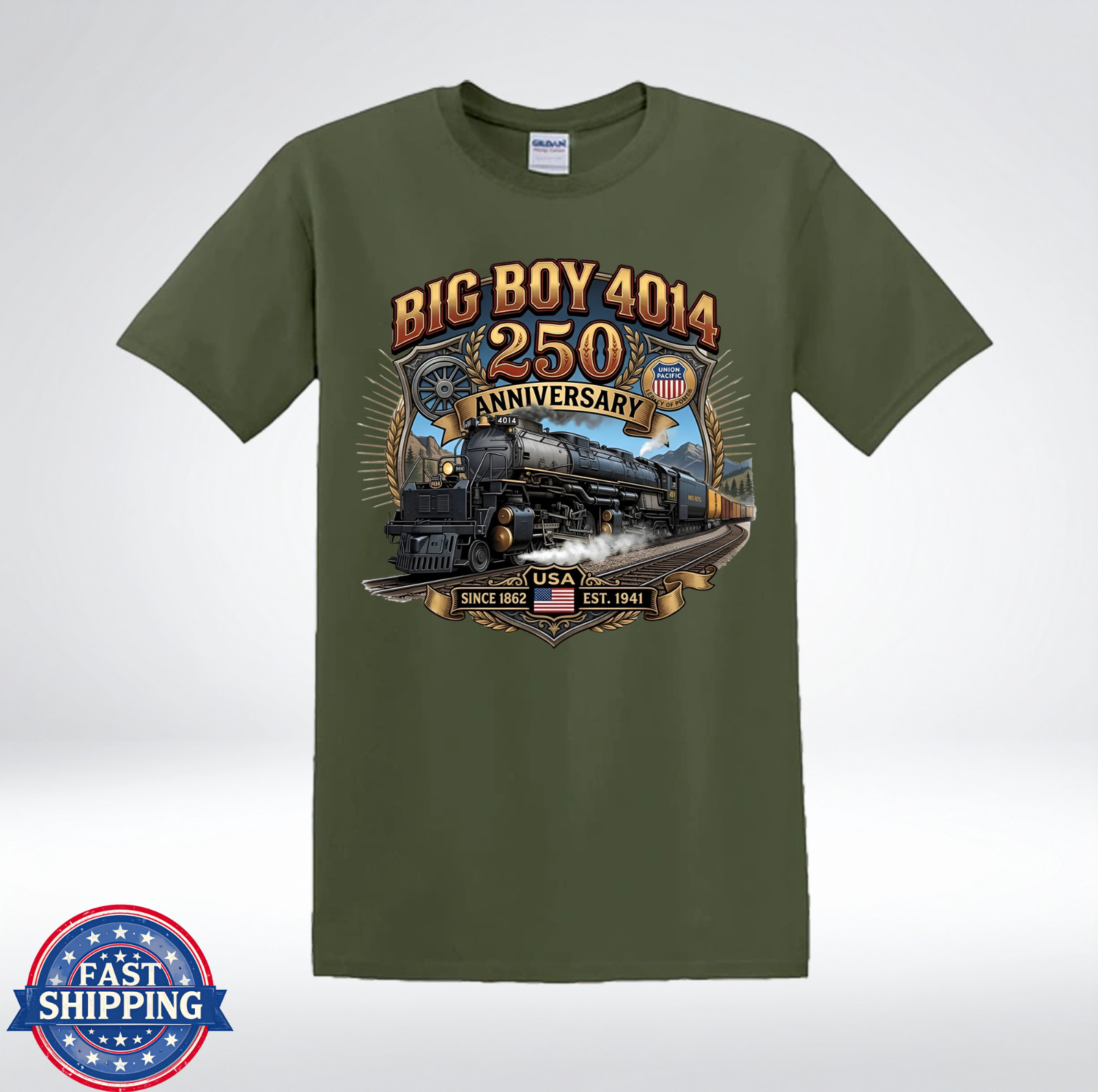 Big Boy 4014 250 Anniversary Steam Train T-Shirt