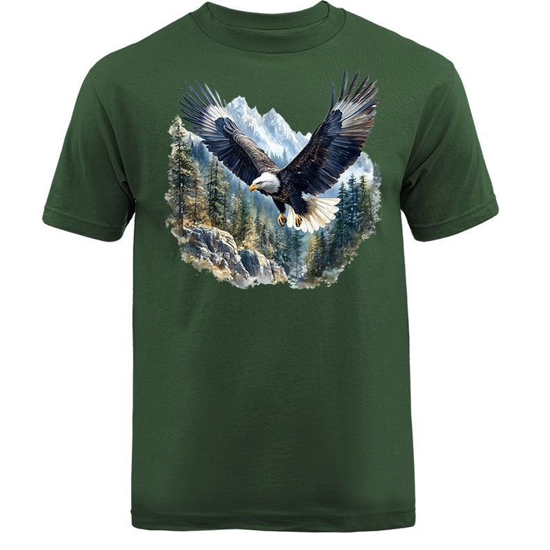 American Bald Eagle Mountain Wildlife Wilderness Nature T-shirt