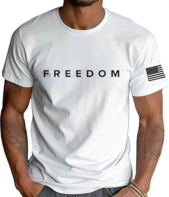 Freedom Shirt Charlie Kirk Tshirts Patriotic text