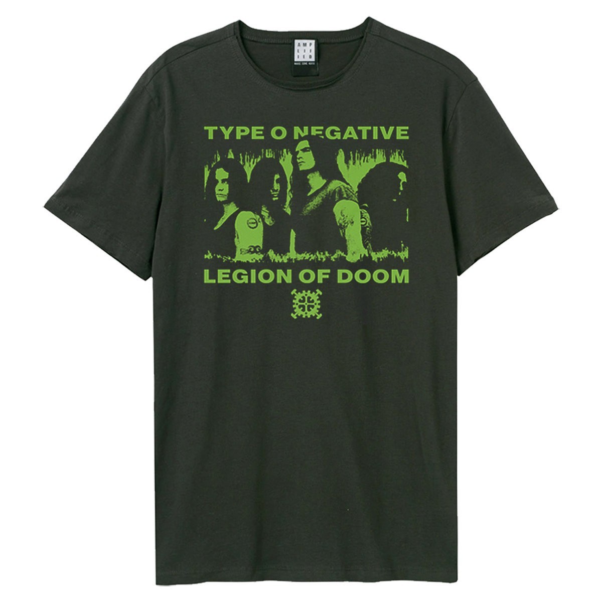 AMPLIFLIED T-Shirt TYPE O NEGATIVE “Legion of Doom” Men’s Tee Charcoal New