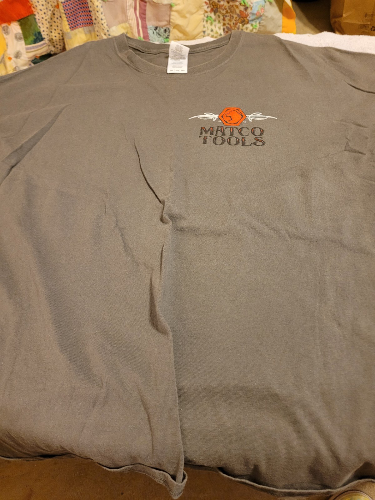 Men’s Gray With Orange Short Sleeved T-Shirt Size 3XL Matco Tools