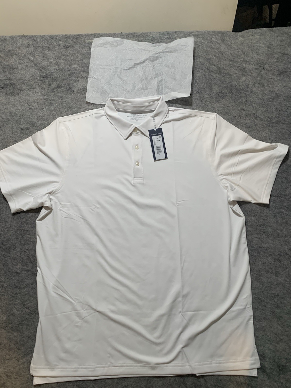 NWT Vineyard Vines Men’s On-The-Go Sankaty Polo Shirt White Cap Pick Your Size