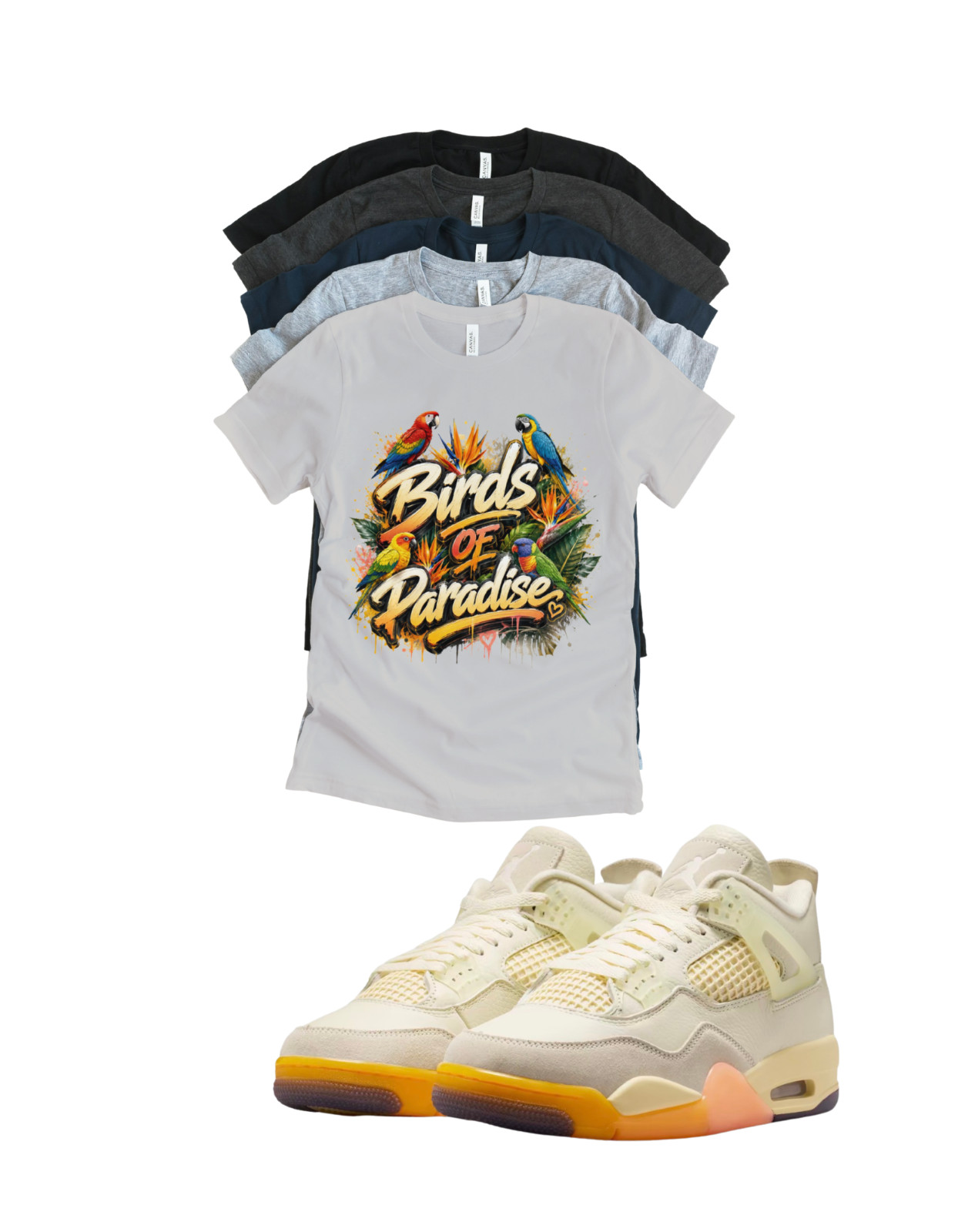 Shirt to match Jordan 4 Birds of Paradise Retro OG Tshirt Sneakerhead Match Tee
