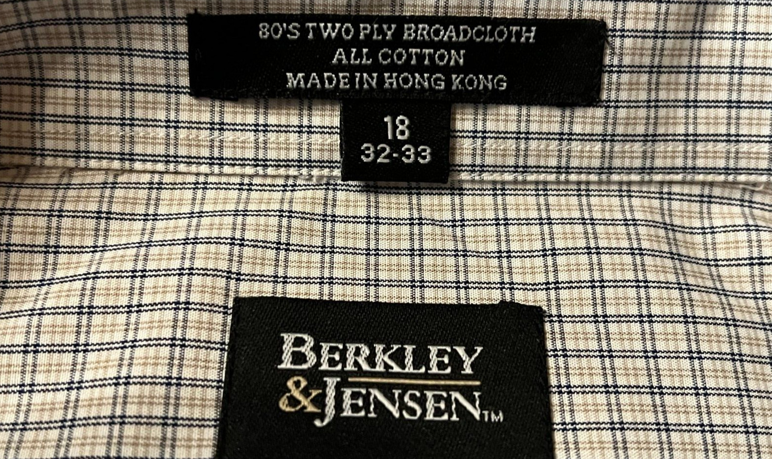 Berkley & Jensen Men’s (18) 2XL Premium Quality Light Smooth Fabric Dress Shirt