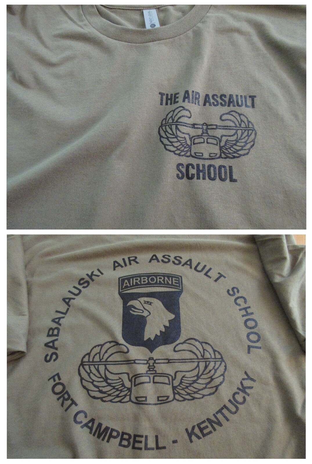 AIR ASSAULT 101 Airborne School SABALAUSKI T-Shirt XL Ft Campbell NEXT LEVEL