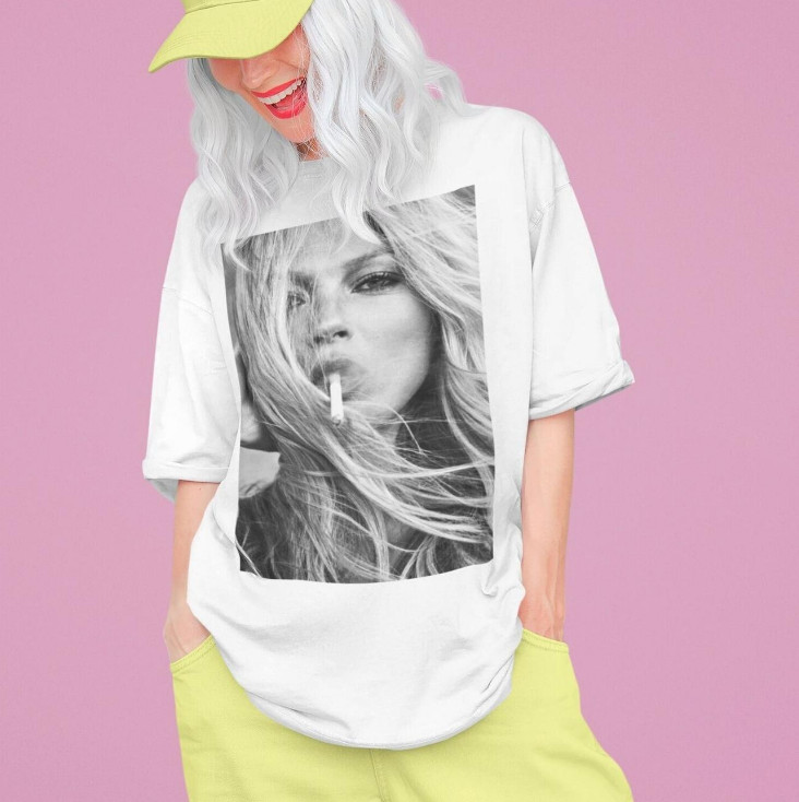 Kate Moss Fashion Icon T-Shirt, 90s Supermodel Print