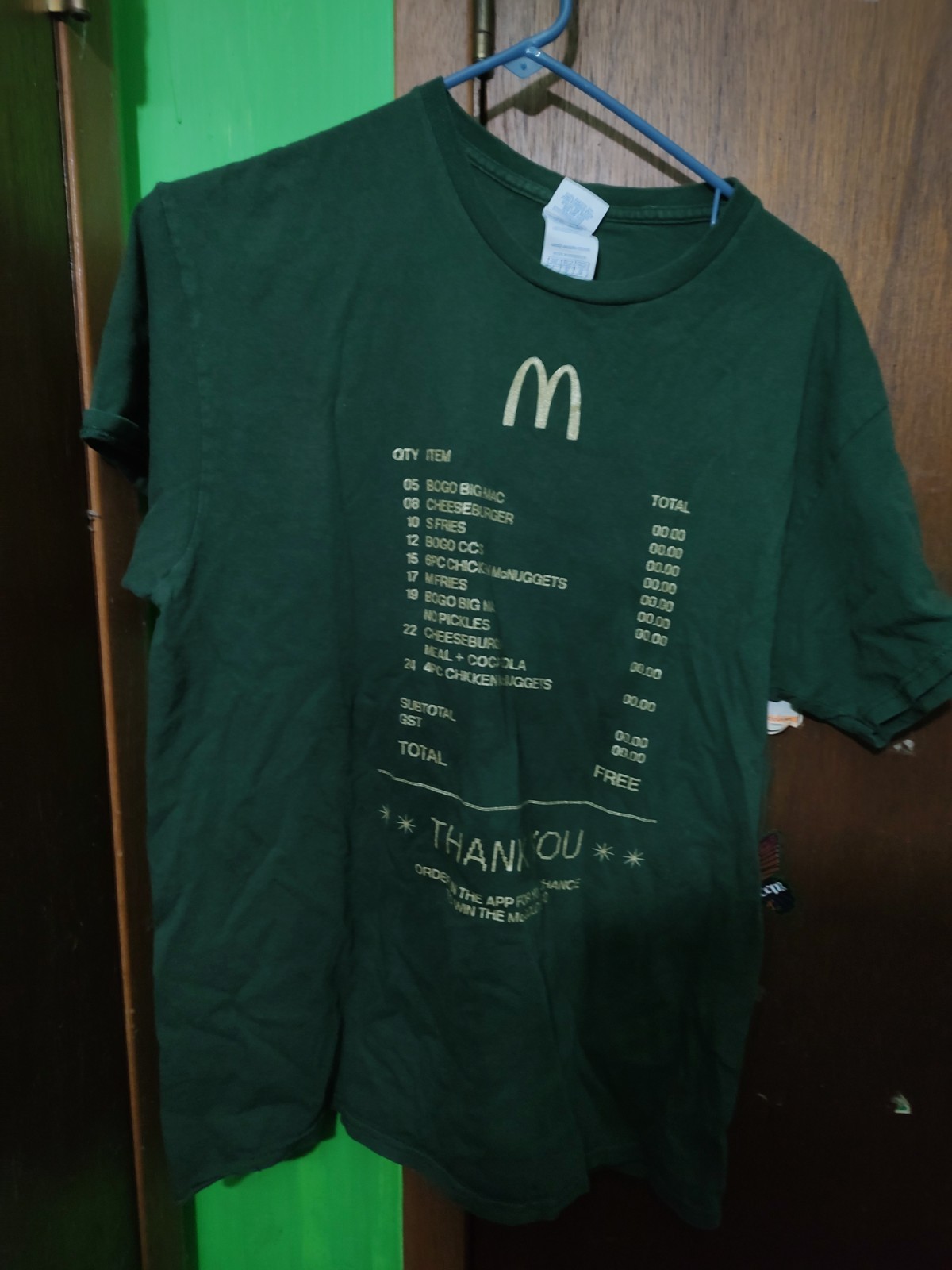 McDonald’s McGold Card T-Shirt Men’s XL Green Delta Pro Weight Crew Neck Short S