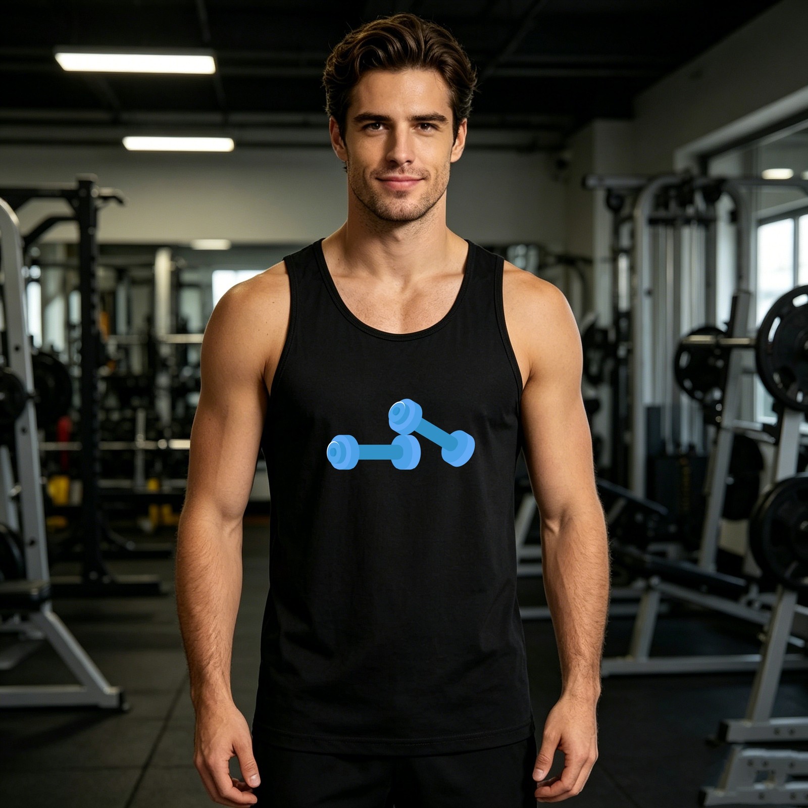 Custom Men’s Tank Top – Personalized Photo/Text/Logo Print, 100% Cotton
