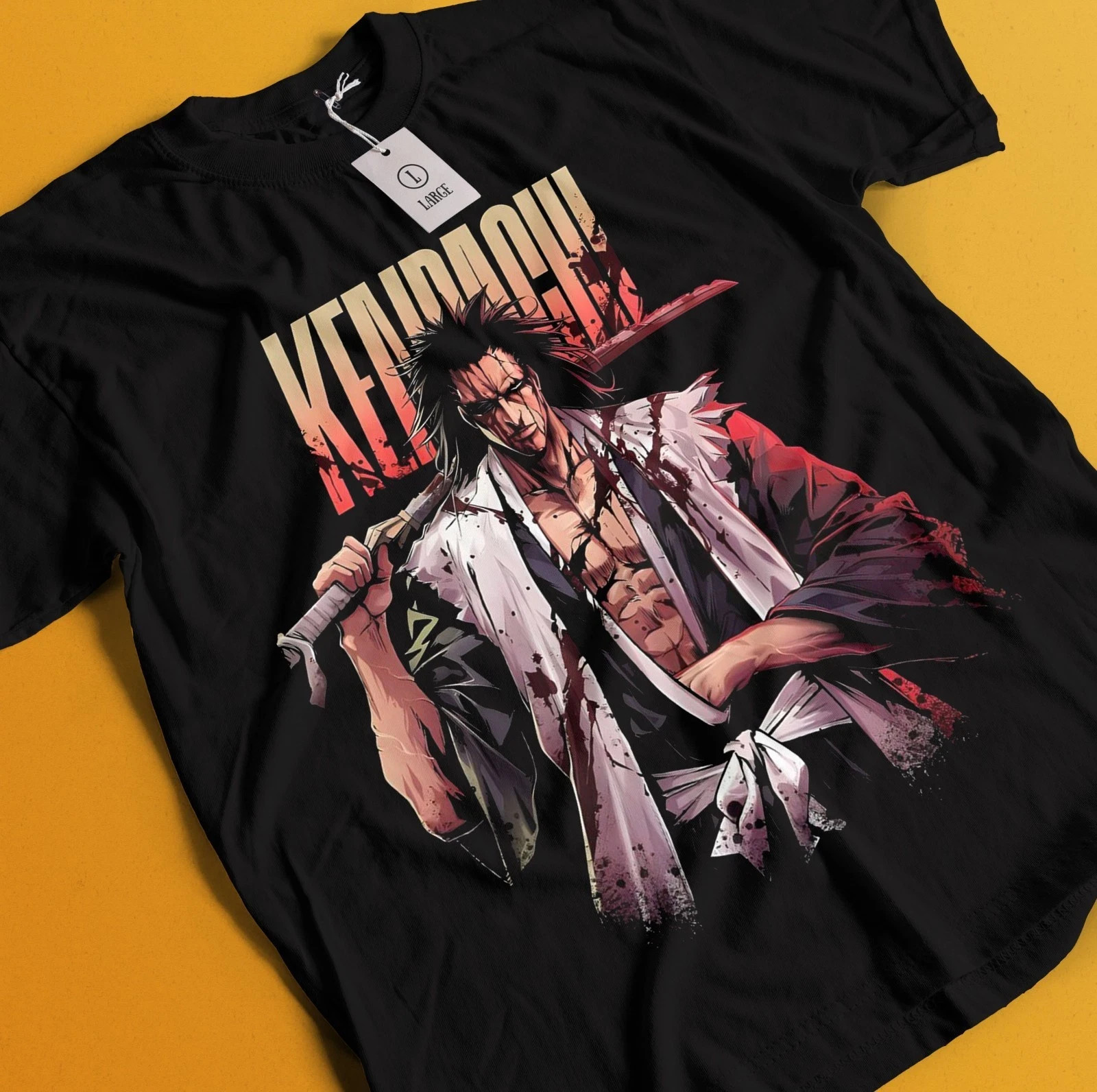 Zaraki Kenpachi Shirt Bleach Anime Tshirt Ichigo Bankai T-Shirt Aizen Yhwach Tee