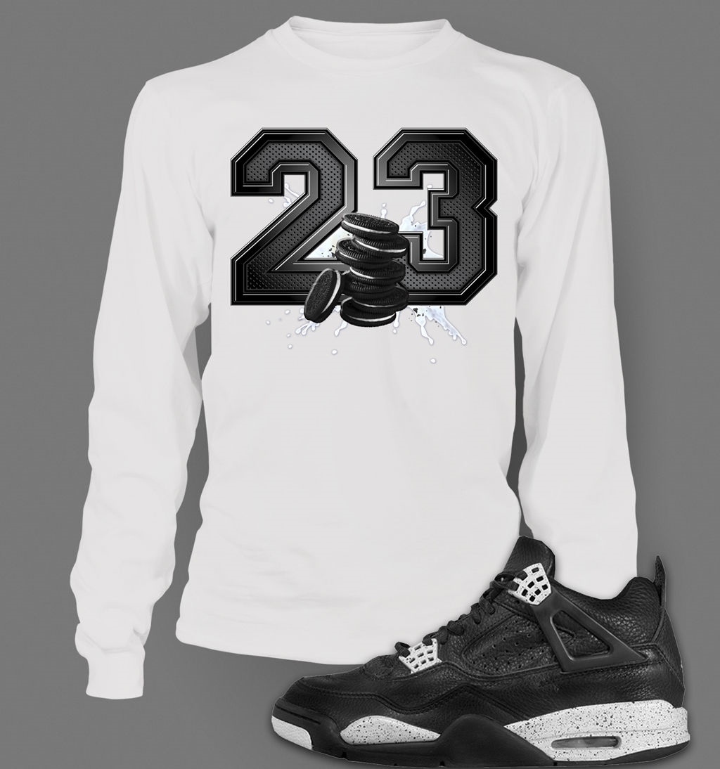 23 Graphic Sneaker Tee Shirt to Match J4 OREO Cookies Sport Pro Club Shaka T