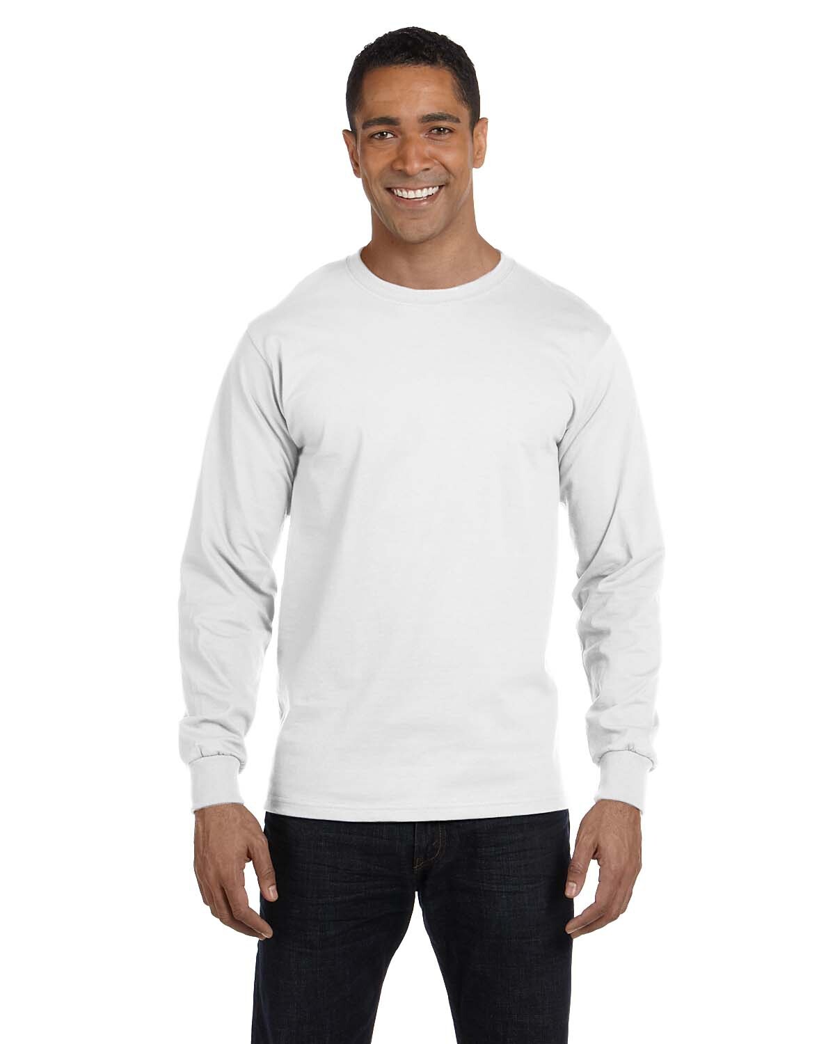 Hanes Men’s 5.2 oz. ComfortSoft Cotton Long Sleeves Tag-Free T-Shirt 5286 S-3XL