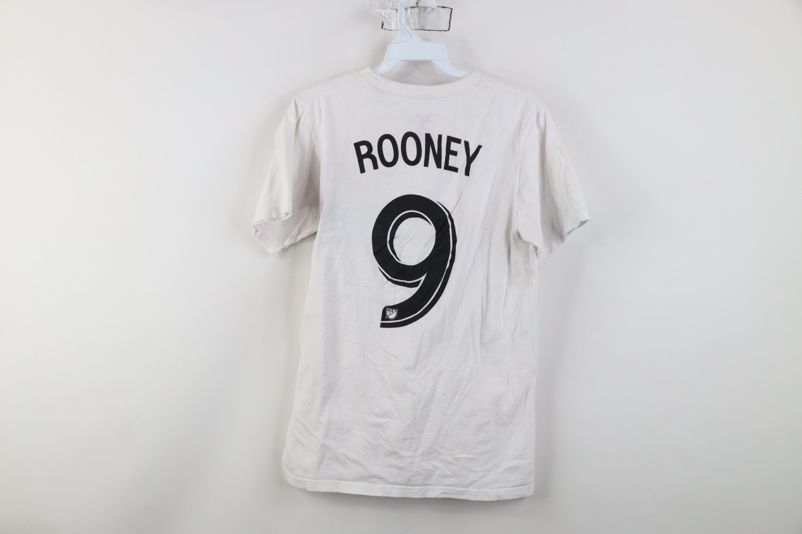 Vtg Y2K Adidas Mens Small Wayne Rooney DC United Soccer Jersey T-Shirt White #9