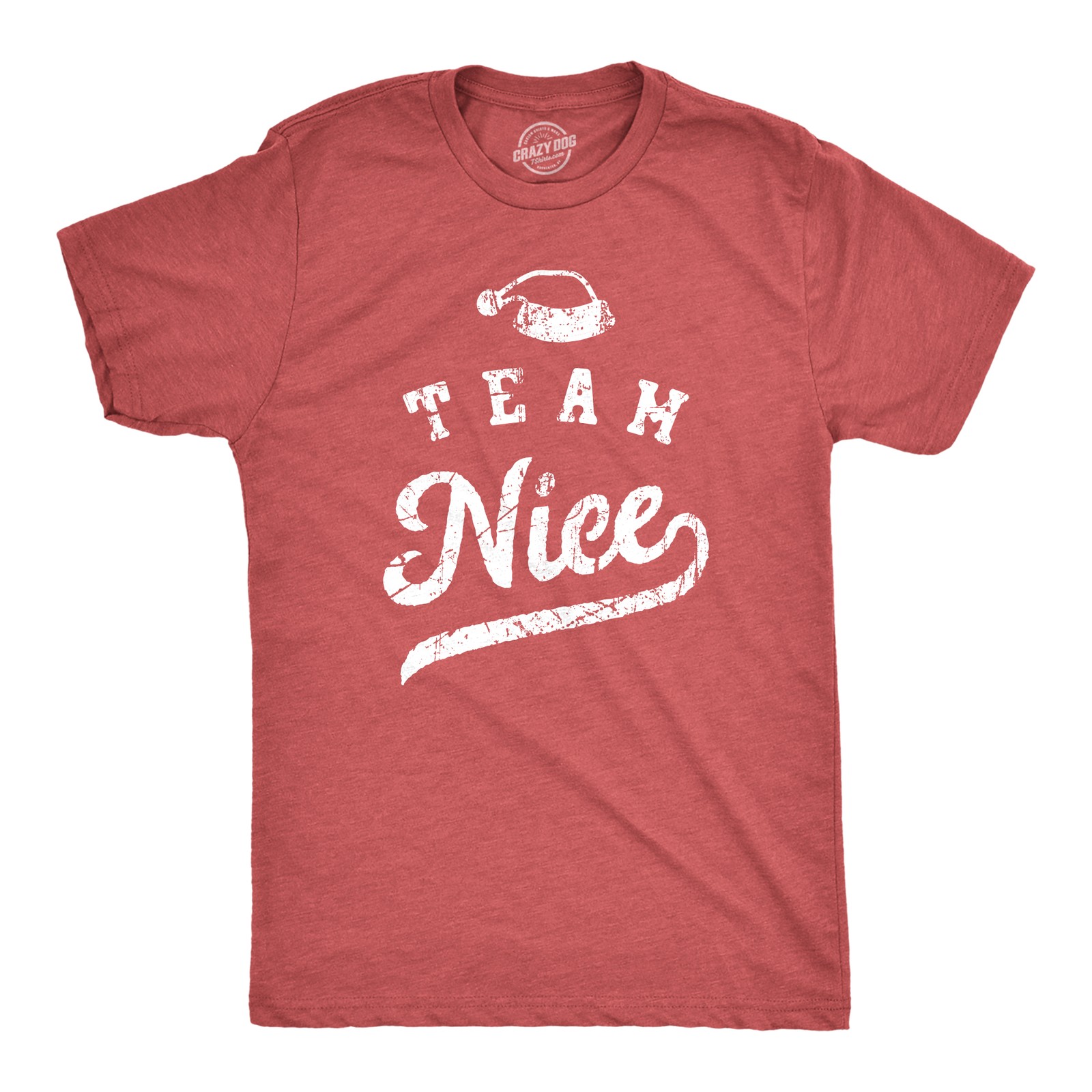 Mens Team Nice T Shirt Funny Xmas Party Santas List Tee for Guys