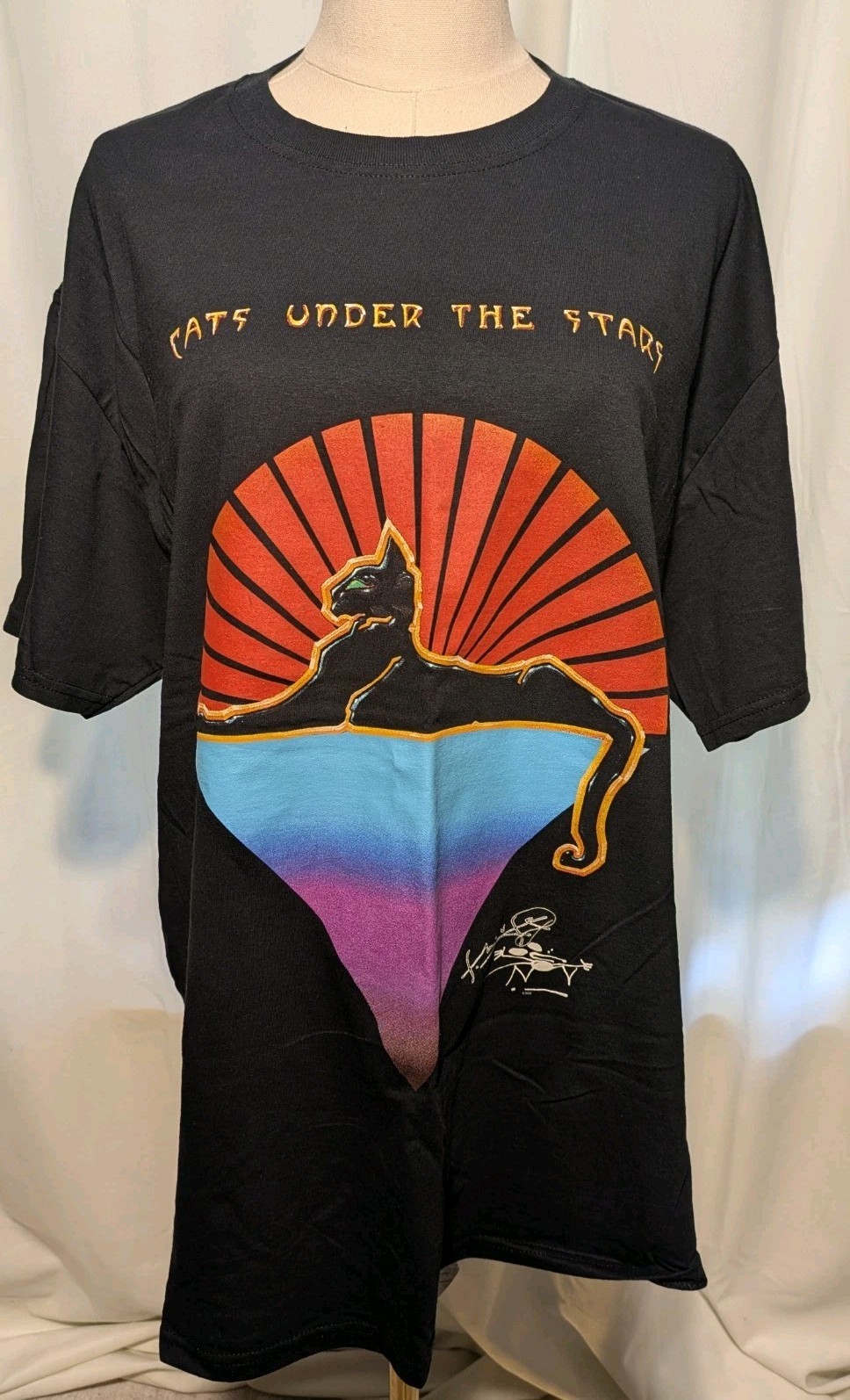 Cats Under The Stars Jerry Garcia Grateful Dead Band Tee 2014 Mouse Studios Art