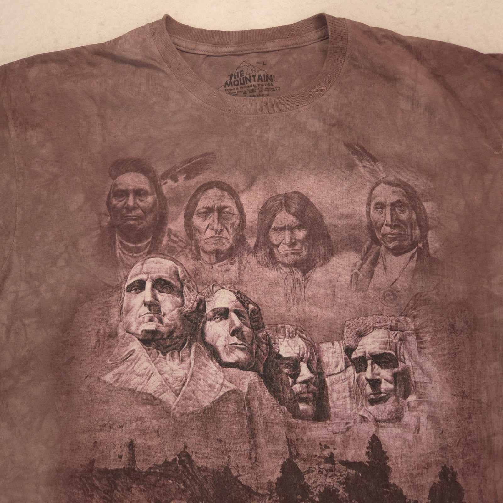 The Mountain Crew Neck Short Sleeve Graphic T Shirt Mens Size Large L Tie Dye