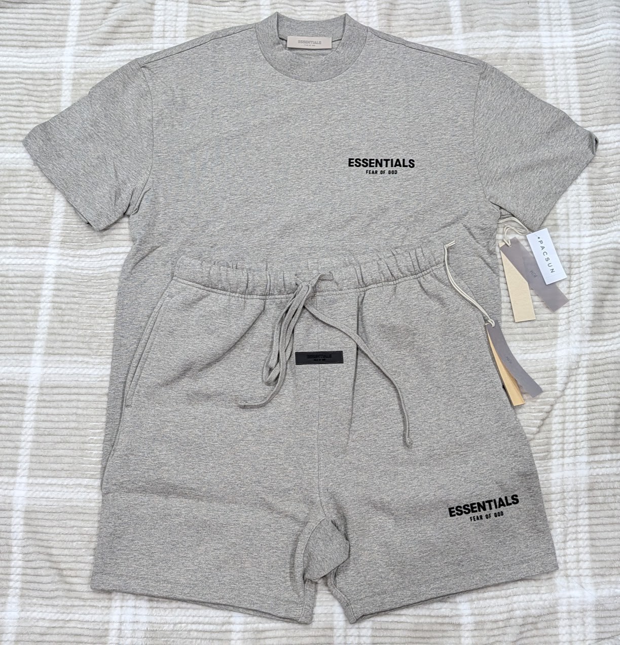 Fear of God Essentials ‘Dark Oatmeal’ Oversized Loose Tee & Short M Size Set