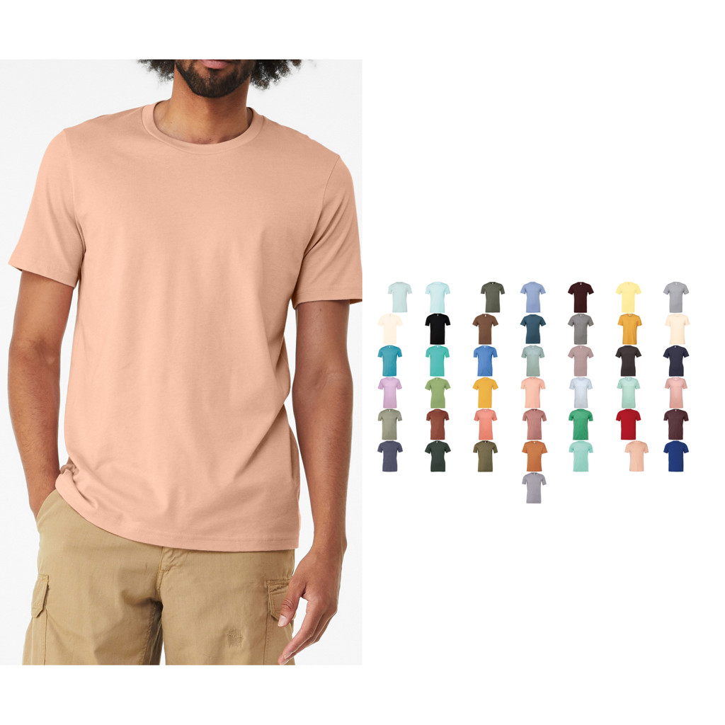 Bella Canvas Unisex Heather CVC Short Sleeve T-shirt 3001CVC – Crew Neck Tee (A)