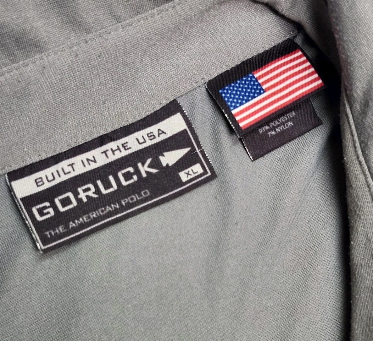 GORUCK American Rucking Polo Shirt Men’s XL Charcoal Gray Performance Tough 365