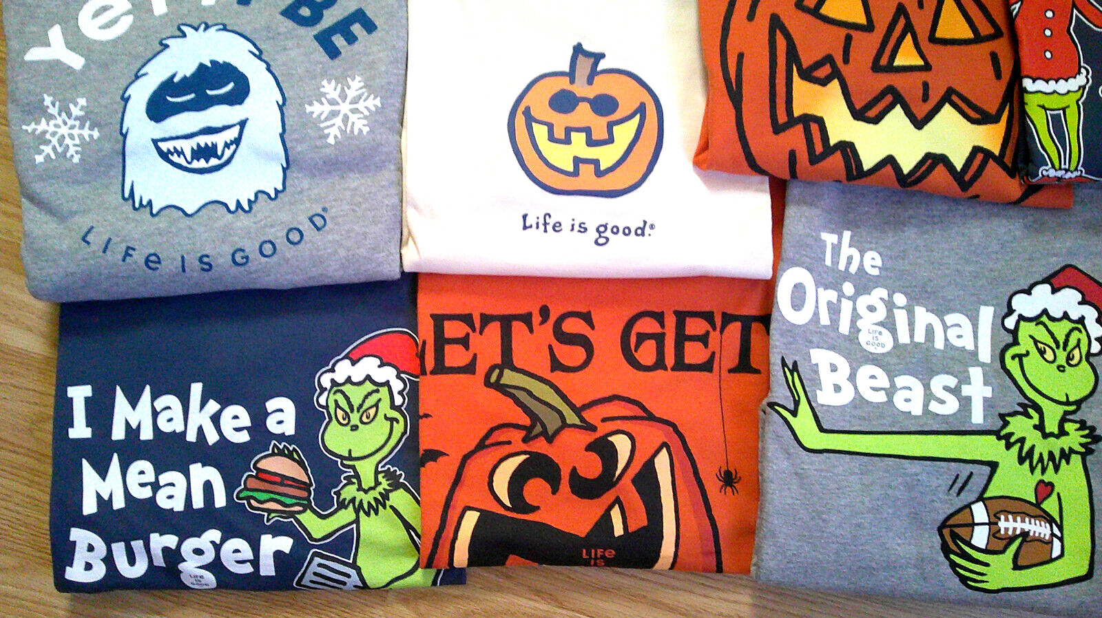 Men’s LIFE IS GOOD 🎃🌲 🎃🌲⛄️ Holiday Crusher Tees
