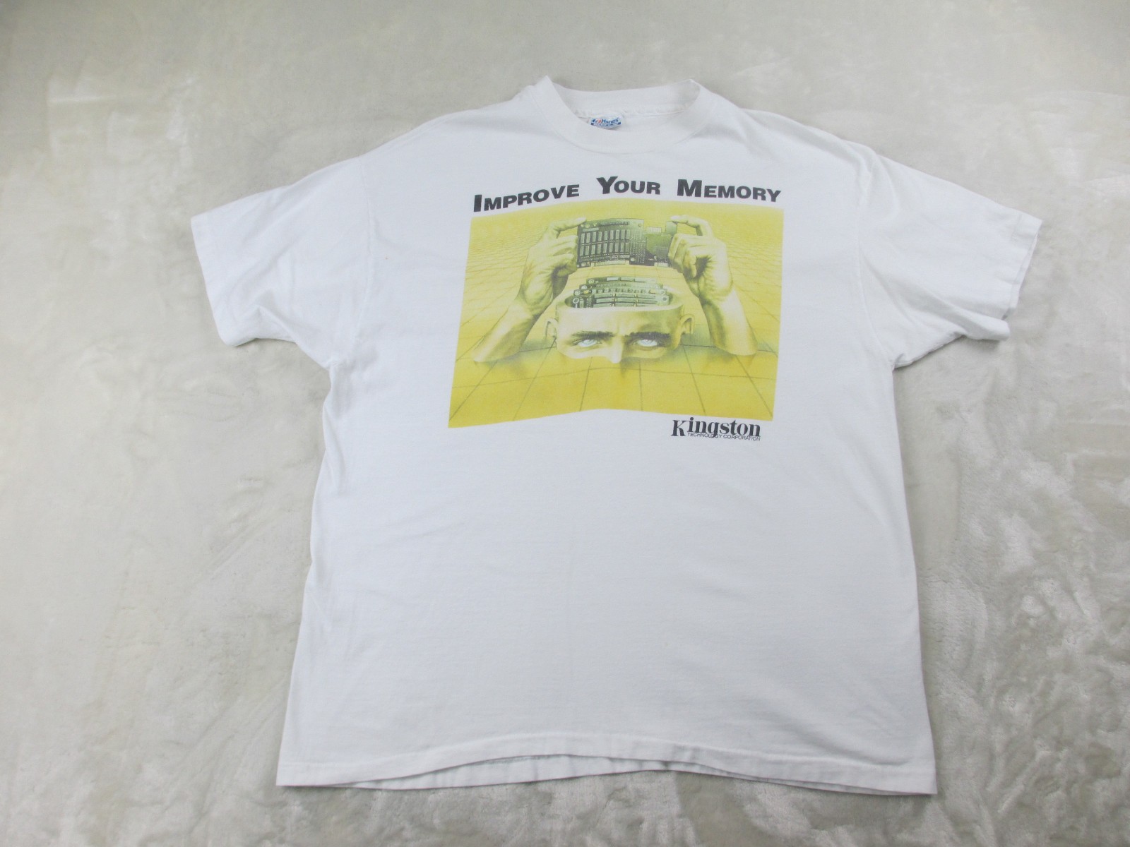 VINTAGE Kingston Technology Shirt Mens Extra Large White Improve Your Memory*