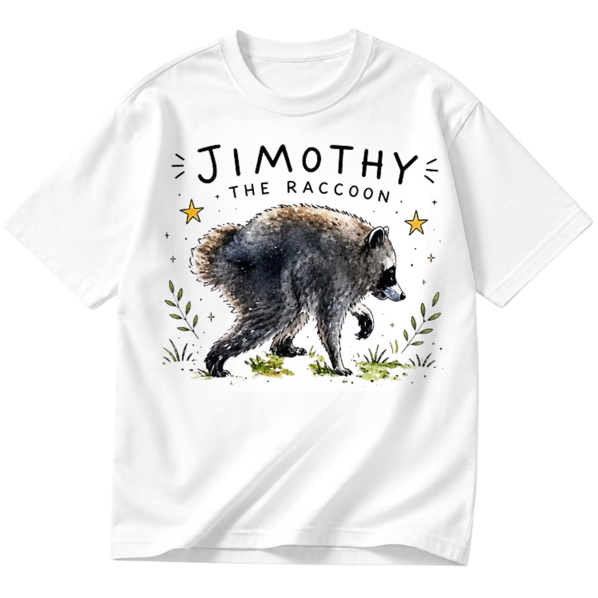 Jimothy The Raccoon Shirt Cute Funny Animal Graphic Tee Vintage Style Gift S-5XL