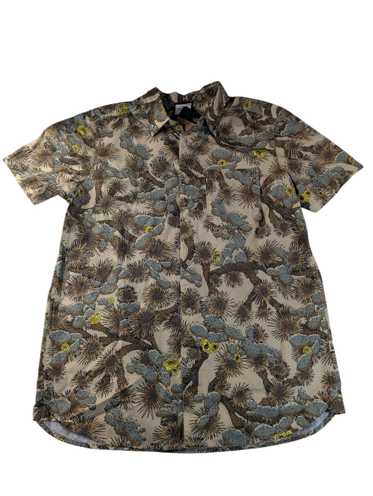 The North Face Mens Large Baytrail Cactus Gravel Button Down Shirt NWT $75