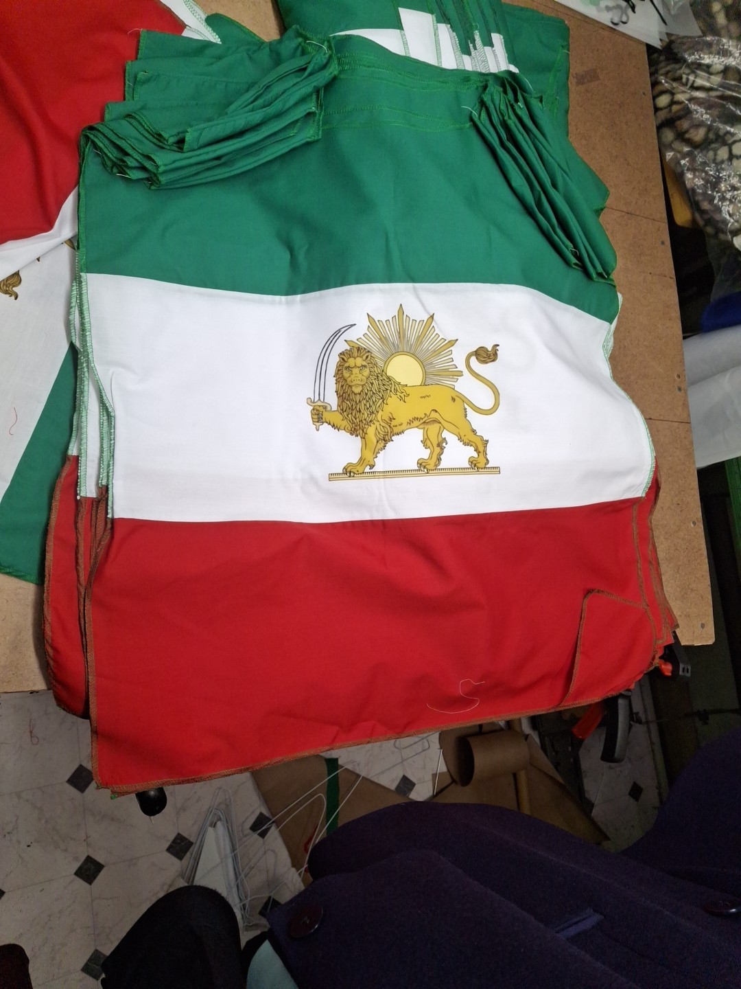 Persian flag Lion and Sun (Shir-o-Khorshid) Wearable flag ,Protest ,Unisex