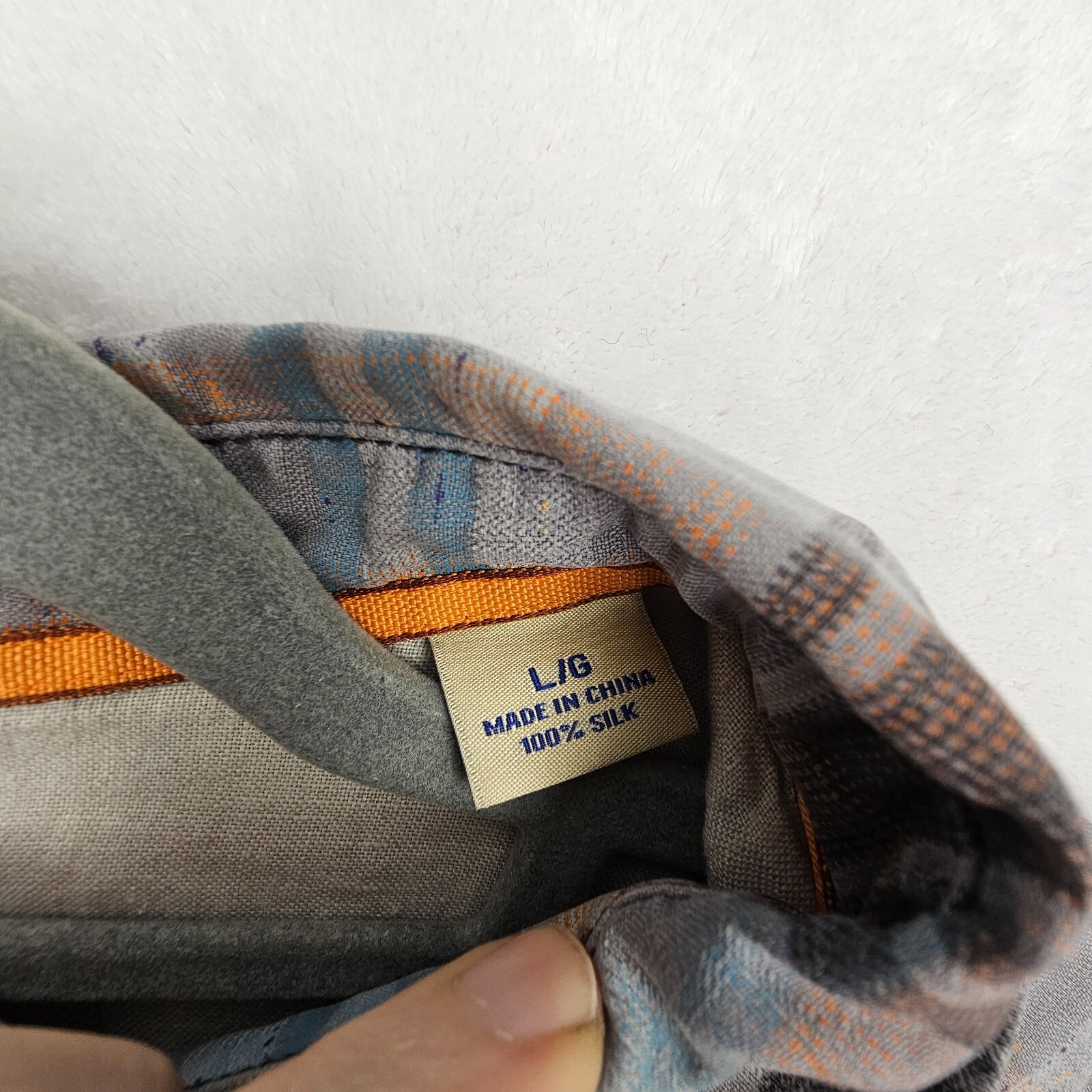 Tommy Bahama Silk Shirt Mens Large Original Fit Plaid Machine Washable