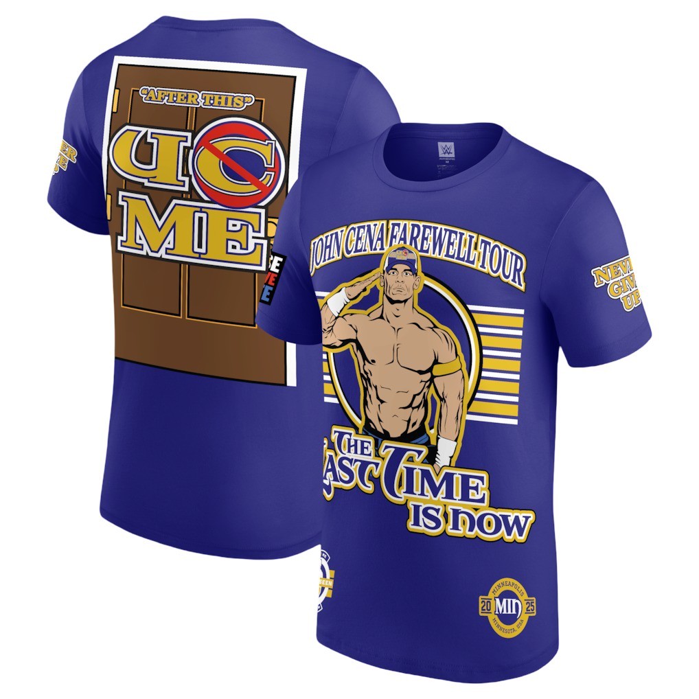 Men’s Purple John Cena WWE Authentic Farewell Tour Minnesota T-Shirt