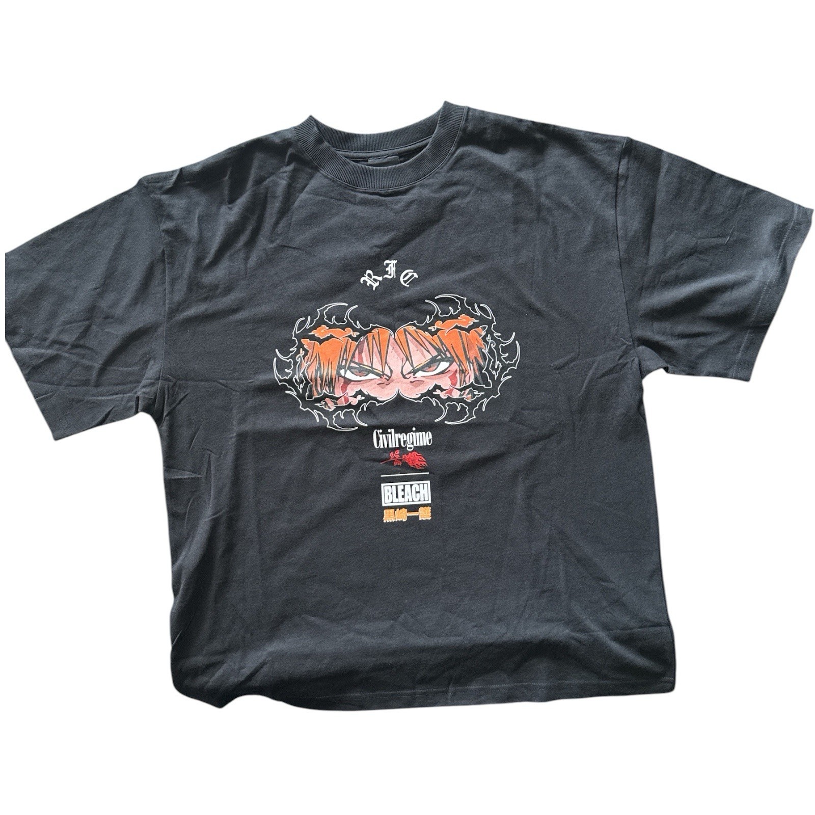 Civilregime Bleach Ichigo Kurosaki brand new Black Crew Neck Tee Size L