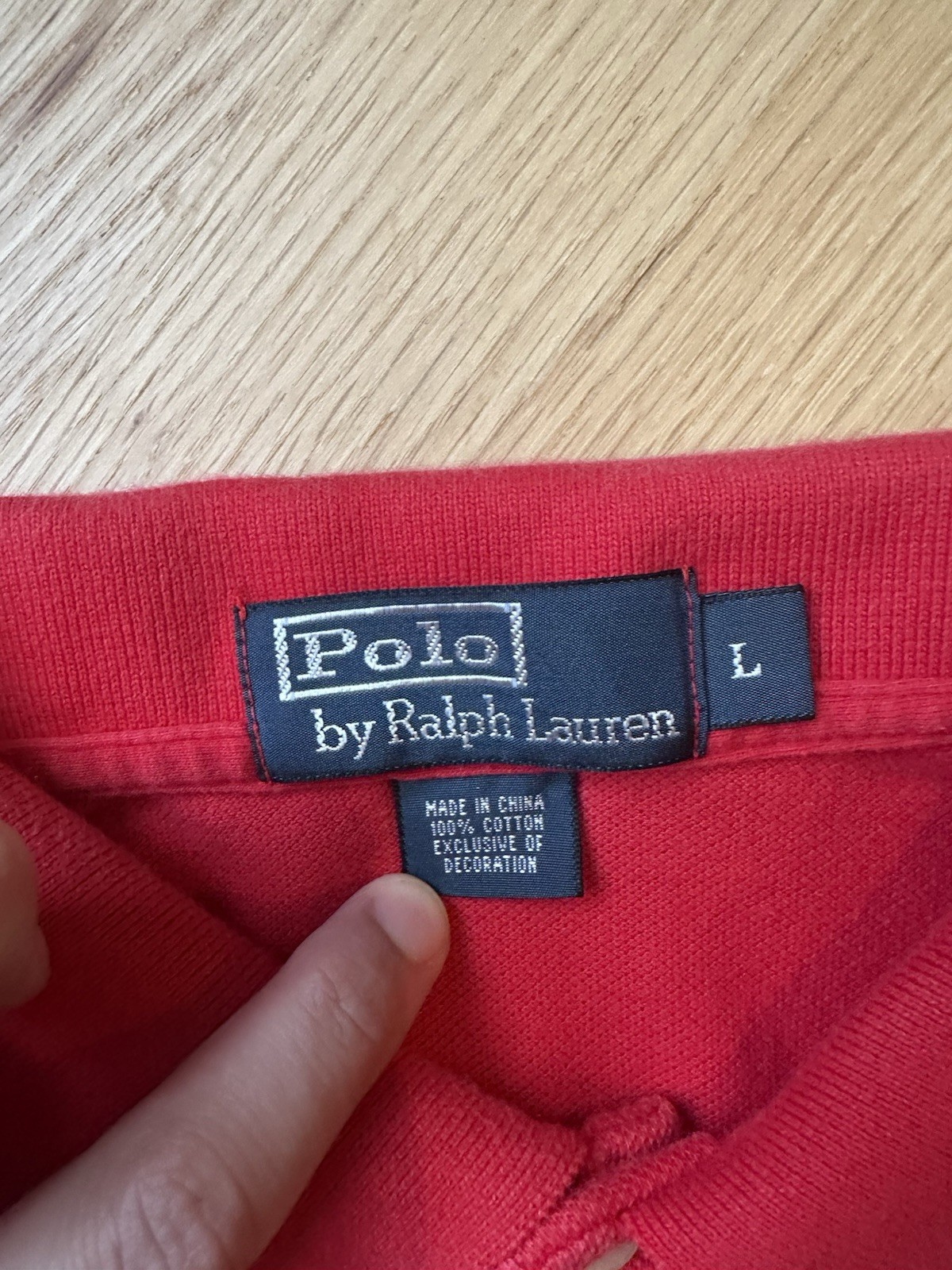 Polo Ralph Lauren Red Polo Black Embroidered Pony Men’s Large