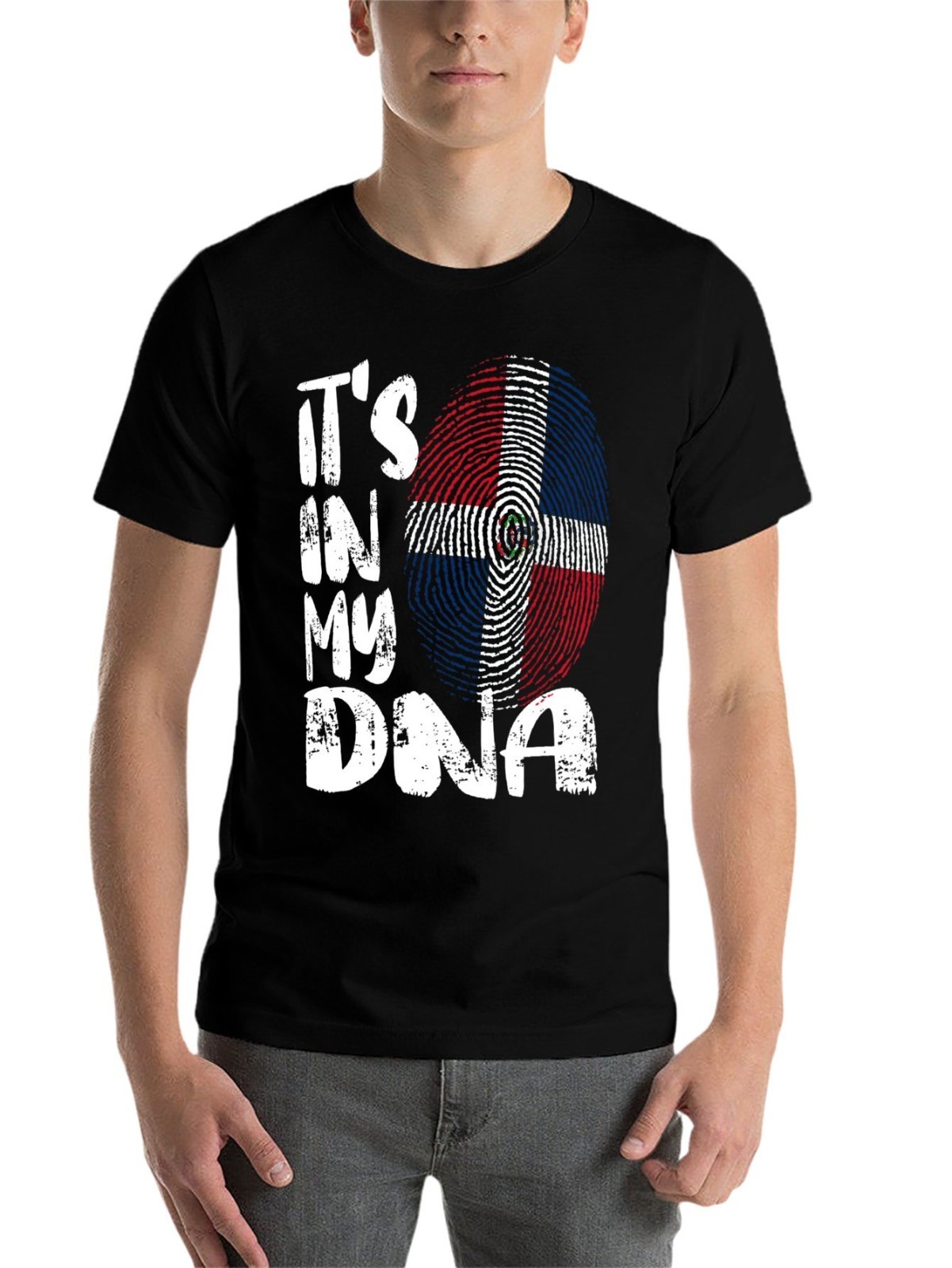 Dominican Republic Pride Black T-Shirt It’s In My DNA Flag Graphic Unisex Tee
