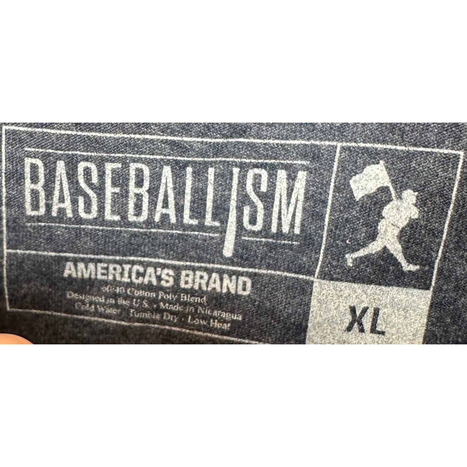 Baseballism T-Shirt Mens XL Lefty Pride Blue Baseball Graphic Tee Short Sleeve