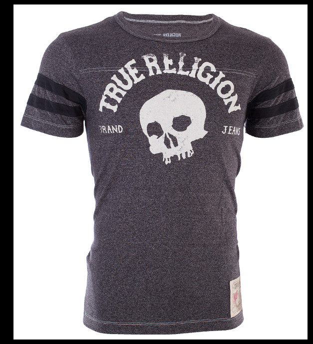 $89 TRUE RELIGION Black TRUE SKULL Short Sleeve Designer Graphic T-shirt NWT