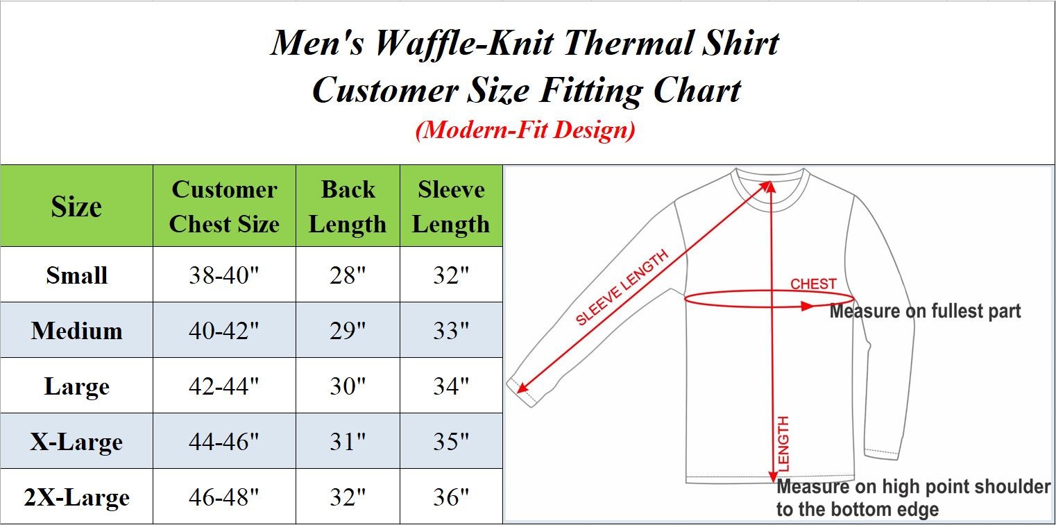 3-Pack Men’s Long Sleeve Thermal Shirts (Sizes- S-2XL)