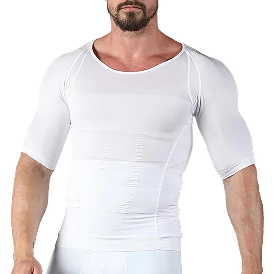 Gynecomastia Men’s Slimming Shaper Shirt Abs Abdomen Slim Compression Shapewear