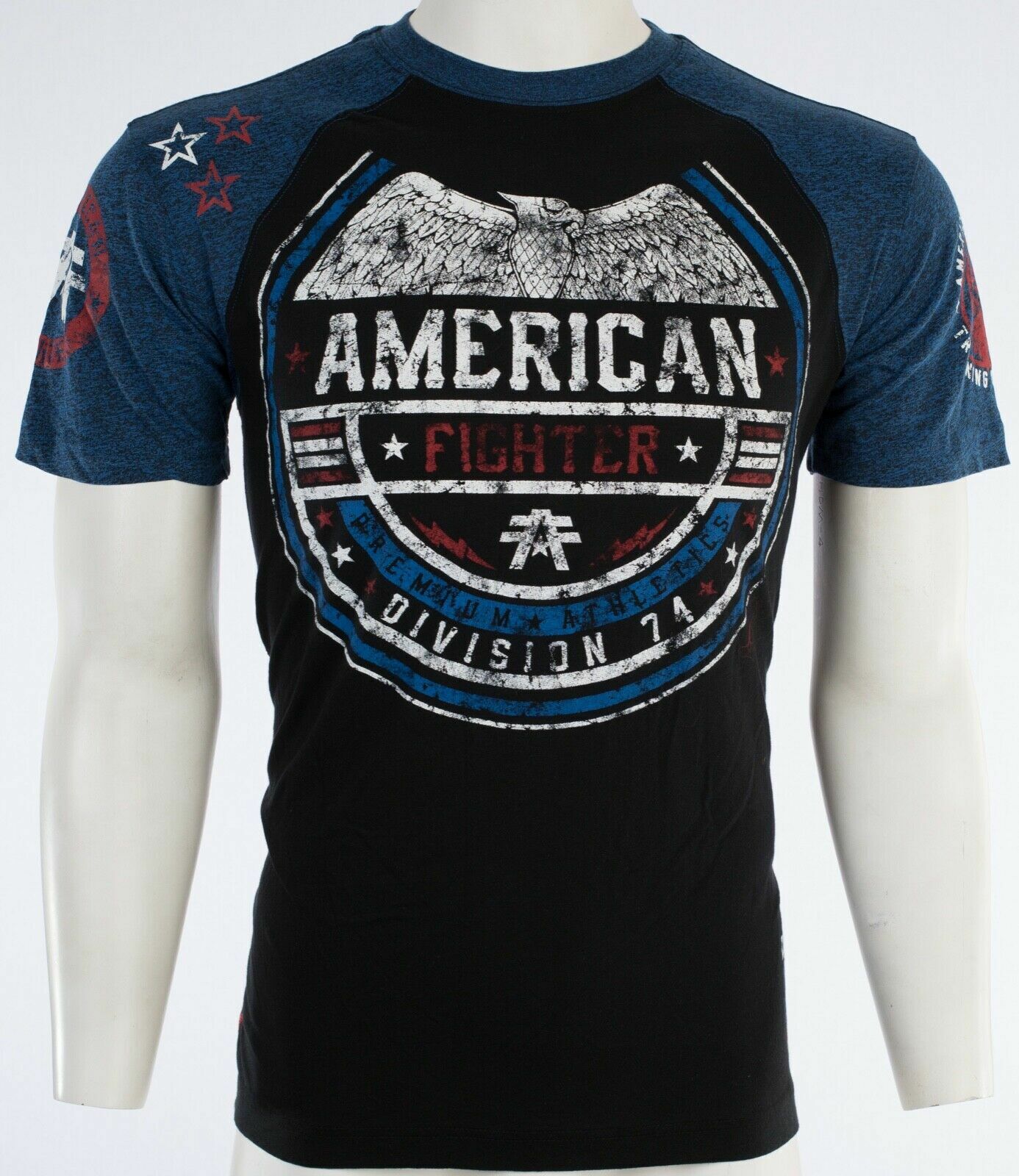 AMERICAN FIGHTER Sherman Eagle Black Athletic Mens Crewneck T-shirt M-3XL NWT