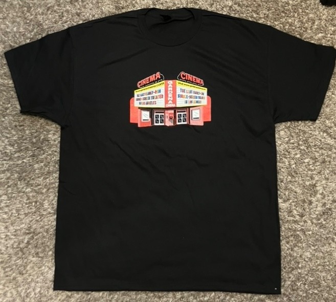 GARDENA CINEMA T SHIRT NEW SIZE EXTRA LARGE (XL) SUPPORT INDIE FILM & THEATERS